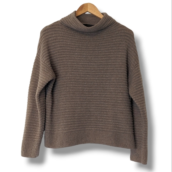 Madewell Sweaters - Madewell Belmont Beige Wool Blend Mock Neck Cozy Ribbed Sweater: Women's Small